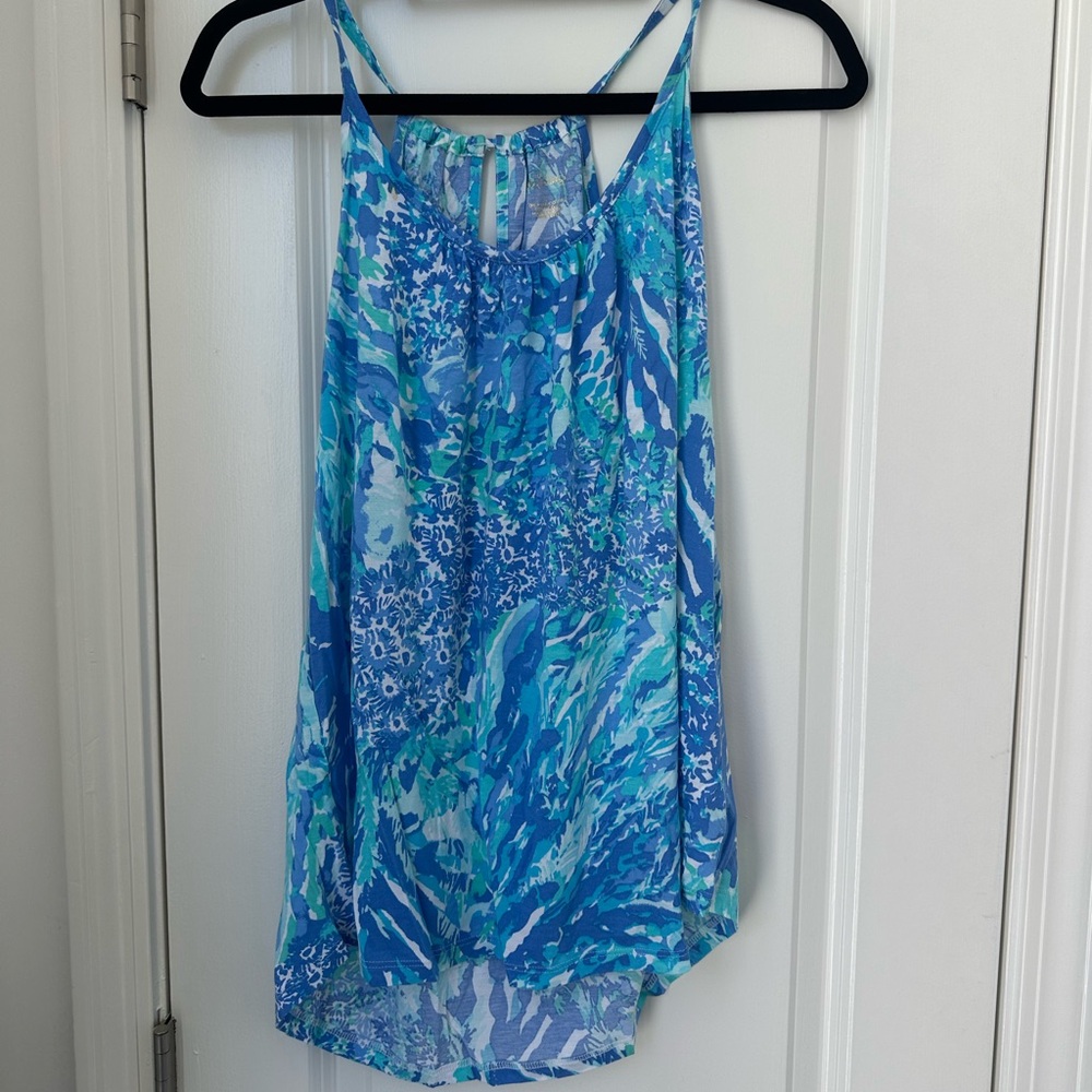 Lilly Pulitzer Blue Haven Hey Hey Soleil Tank Top
